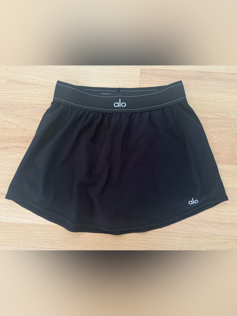 Alo Yoga Black Match Point Skirt